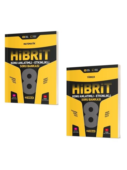 8. Sınıf Hibrit Matematik + Hibrit Türkçe Soru Bankası (2 Kitap)