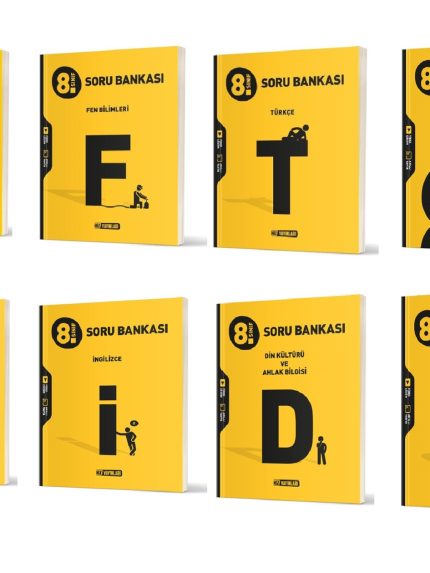 8. Sınıf Tüm Dersler Soru Bankası Seti 8 Kitap 2024-2025