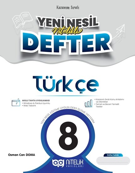 8.Sınıf Türkçe Yeni Nesil Nitelikli Defter