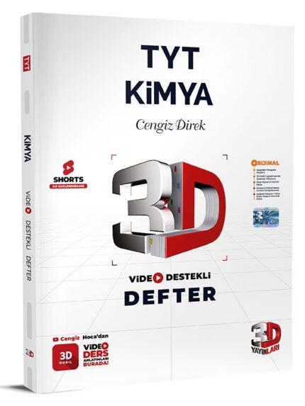 TYT 3D Kimya Video Destekli Defter