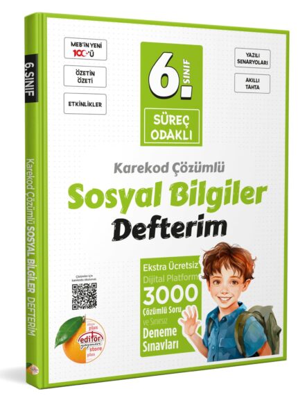6. Sınıf Süreç Odaklı Sosyal Bilgiler Defterim - Karekod Çözümlü