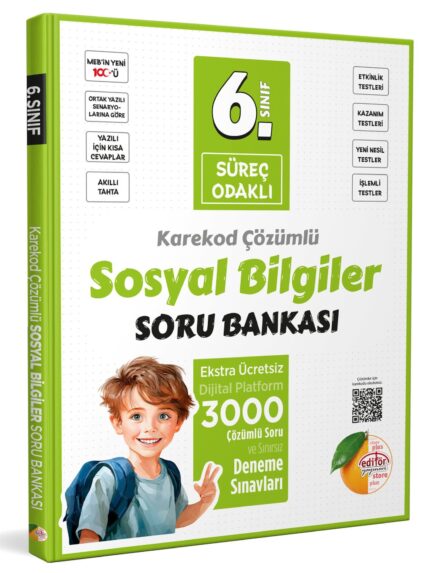 6. Sınıf Süreç Odaklı Sosyal Bilgiler Soru Bankası - Karekod Çözümlü