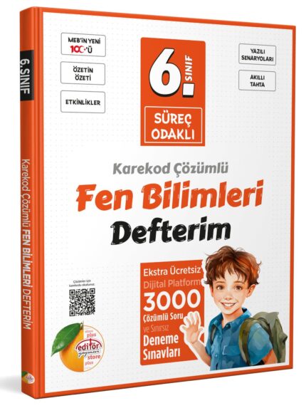6. Sınıf Süreç Odaklı Fen Bilimleri Defterim - Karekod Çözümlü
