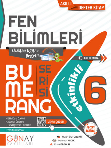 Günay 6. Sınıf Bumerang Serisi Fen Bilimleri Konu Anlatımlı ve Etkinlikli Soru Bankası