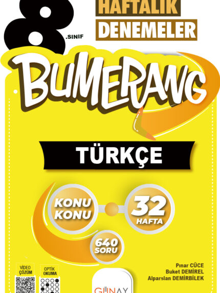 Günay 8.Sınıf Bumerang 32’lik Haftalık Türkçe Denemeleri